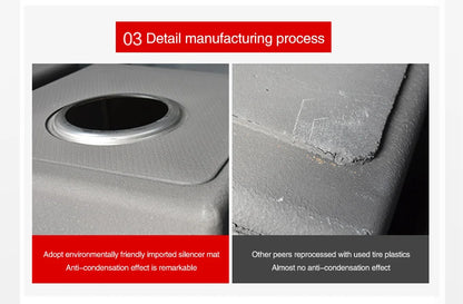 Kitchen sink lead-free handmade brushed 304 stainless steel 3mm thickness single bowl large size kitchen sink