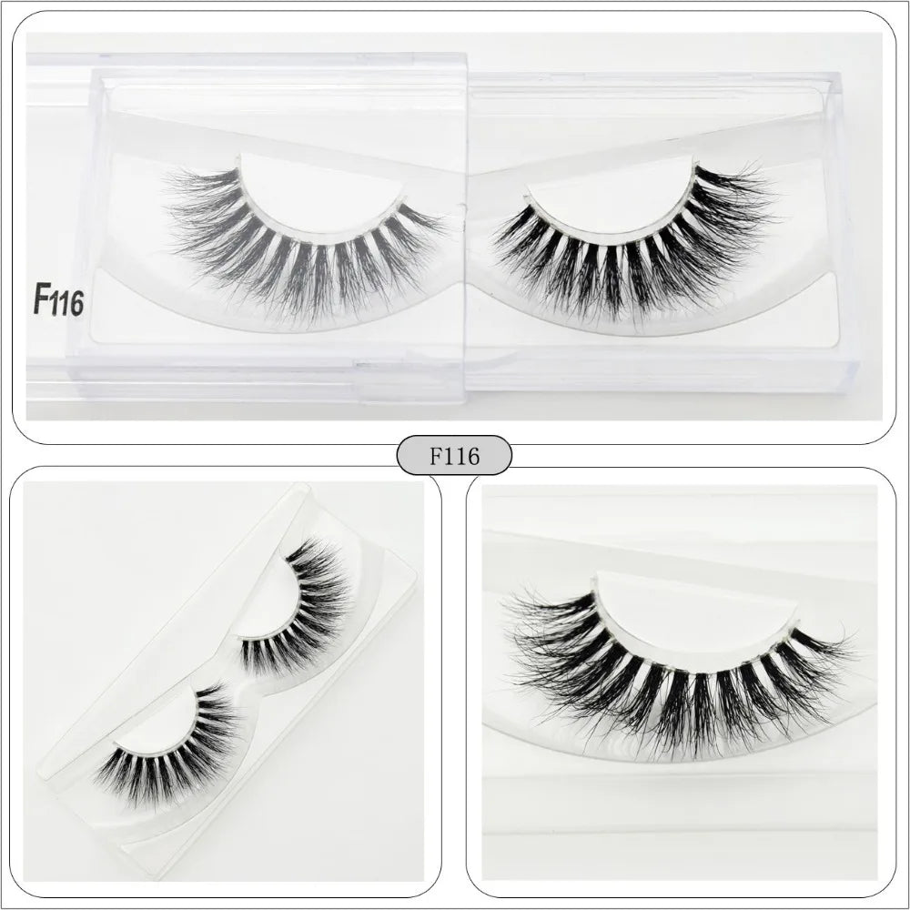 Mink Eyelashes Hand Made Crisscross False Eyelashes Cruelty Free Dramatic 3D Mink Lashes Long Lasting Faux Cils for Makeup Tools.