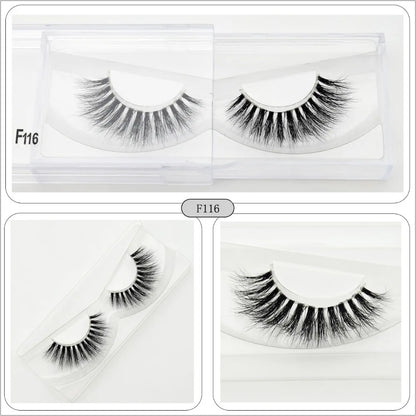 Mink Eyelashes Hand Made Crisscross False Eyelashes Cruelty Free Dramatic 3D Mink Lashes Long Lasting Faux Cils for Makeup Tools.