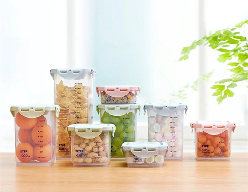 WBBOOMING Healthy Plastic Box Food Storage Box Storage Tank Airtight Plastic Containers Sealed Cans For Coarse Cereals Grains.