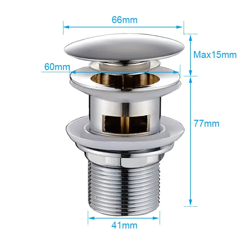 Bad Eitelkeit Waschbecken Pop Up Abfluss mit Überlauf, Wasserhahn Schiff Pop Up Abfluss Stopper