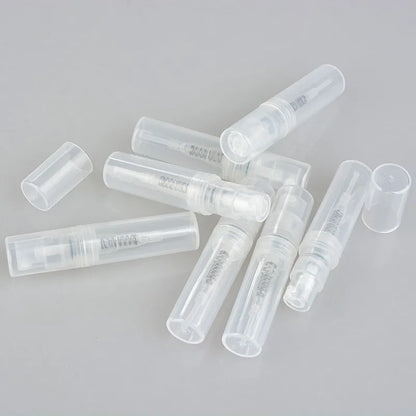 100pcs/lot 2ml 3ml 4ml 5ml Small Round Plastic Containers Perfume Bottles Atomizer Empty Cosmetic Containers For Sample.