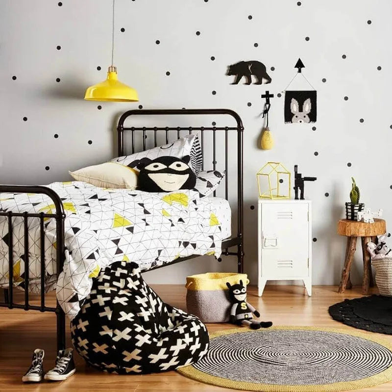 Black Dots Wall Stickers For Kids Room Baby Nursery Stickers Home Decor Kids Wall Sticker Baby Room Children Home Decoration.
