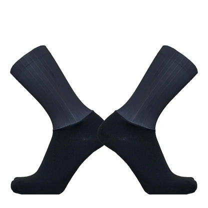 Anti Slip Silicone Summer Aero Socks Whiteline Cycling Socks Men Bicycle Sport Running Bike Socks Calcetines Ciclismo.