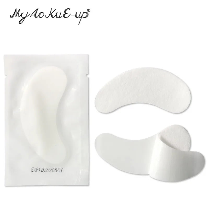 50pairs Eye Patches Under Eye Pads Paper Gel Lash Pad Eye Sticker Tips Wraps Hydrogel Eyelash Extension Patch Makeup Tool.