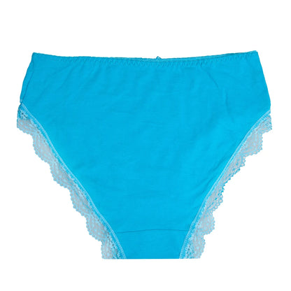 Women's cotton briefs sexy mid-rise solid lace waist patchwork panties Ladies briefs plus size women briefs underwear 3 Pcs/lot.