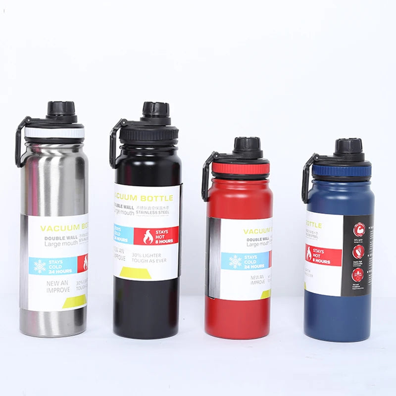 UPORS Stainless Steel Sport Water Bottle 600ml/800ml Large Capacity Double Wall Vacuum Insulated Tumbler Portable Thermos Bottle.