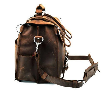 Vintage Crazy Horse Echtes Leder Männer Reisetaschen Gepäck Reisetasche Leder Männer Duffle Bag Große Männer Wochenende Tasche Übernachtung.