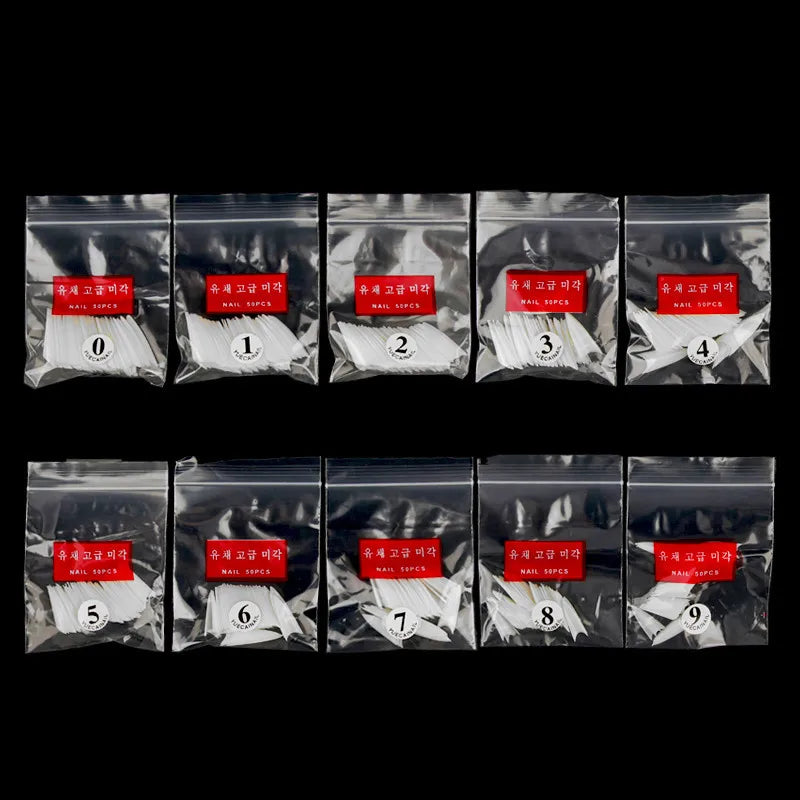 NATURAL CLEAR /WHITE 3 COLORS STILETTO FALSE NAIL TIPS, 500PCS FRENCH FAKE NAIL TIPS NAIL ART ACRYLICS ARTIFICIAL DIY NAIL TIPS