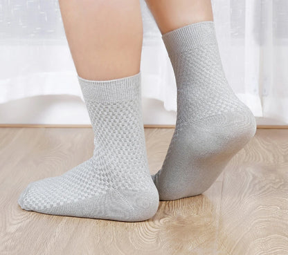 10 Pairs High Quality Bamboo Fiber Men's Socks Business Breathable Deodorant Compression Socks Men Long Big Size EUR 38-46.