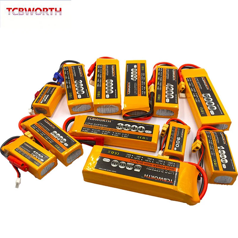 3S RC LiPo Battery 3S 11.1V 1300 1500 1800 2200 3000 3500 4200 6000mAh 25C 35C 60C For RC Airplane Drone Boat 11.1V LiPo 3S.