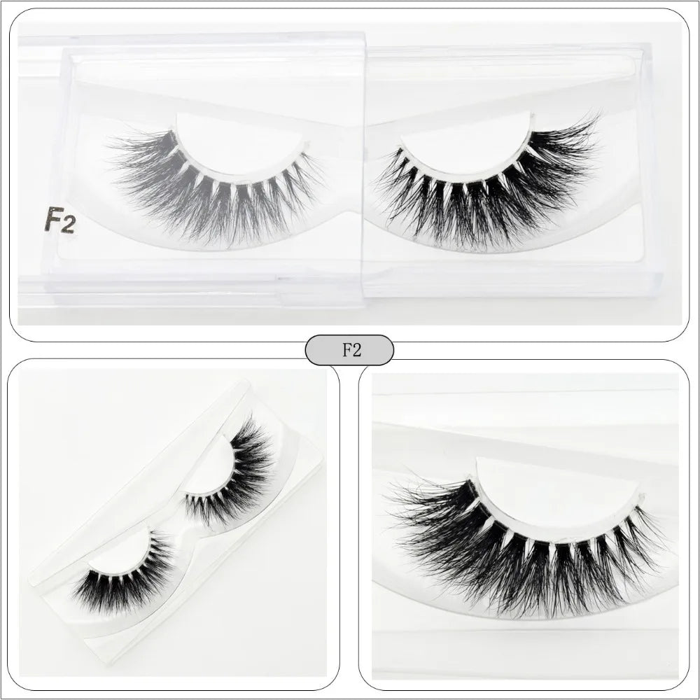 Mink Eyelashes Hand Made Crisscross False Eyelashes Cruelty Free Dramatic 3D Mink Lashes Long Lasting Faux Cils for Makeup Tools