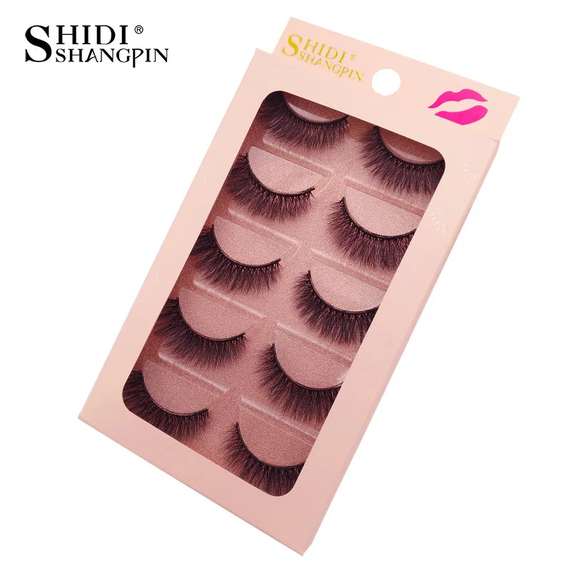 SHIDISHANGPIN 5 Pairs Eyelashes Natural Mink Eyelashes Fluffy 3d Mink Lashes Thick False Lashes Makeup Fake Eyelashes cilios.