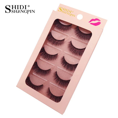 SHIDISHANGPIN 5 Pairs Eyelashes Natural Mink Eyelashes Fluffy 3d Mink Lashes Thick False Lashes Makeup Fake Eyelashes cilios.