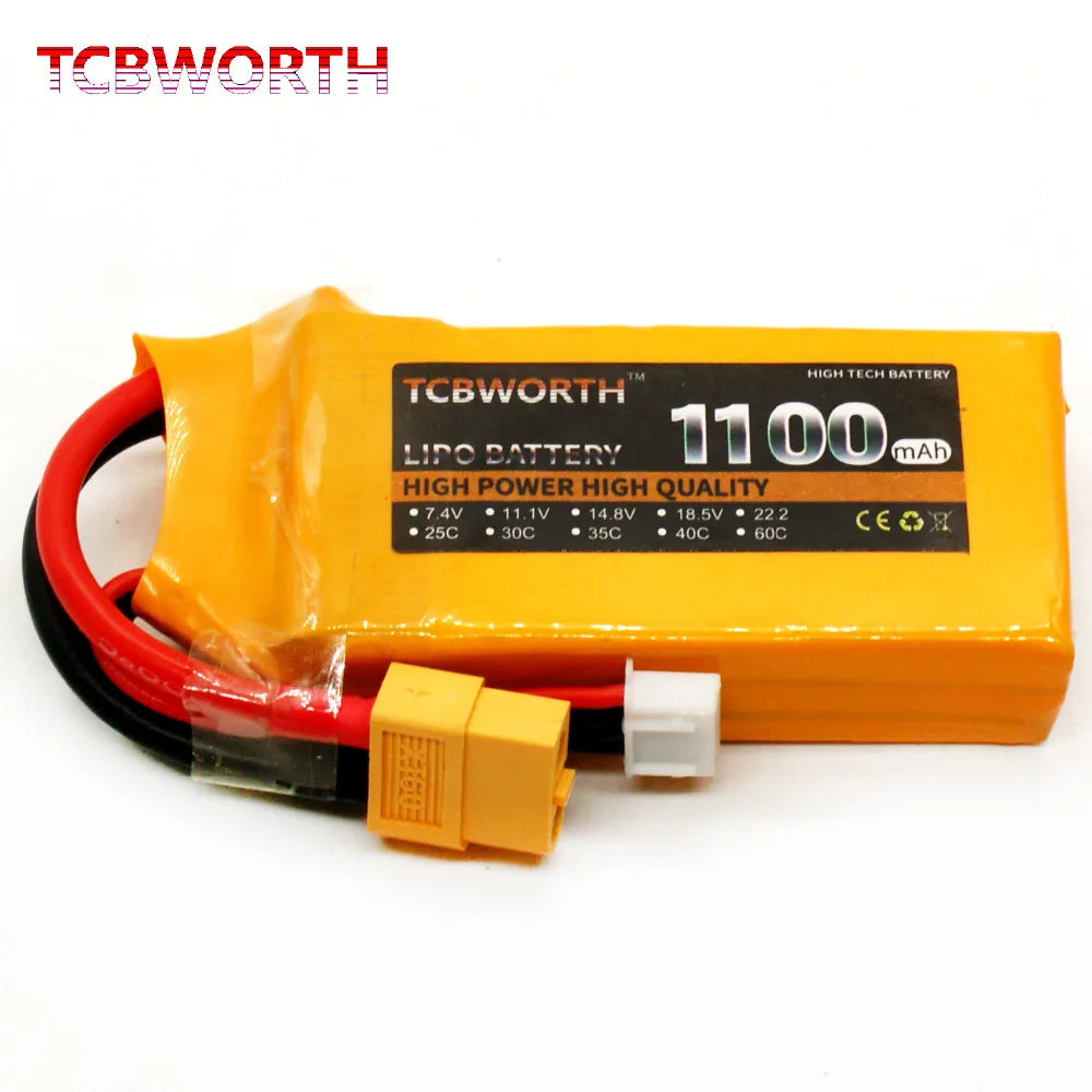 3S RC LiPo Battery 3S 11.1V 1300 1500 1800 2200 3000 3500 4200 6000mAh 25C 35C 60C For RC Airplane Drone Boat 11.1V LiPo 3S.