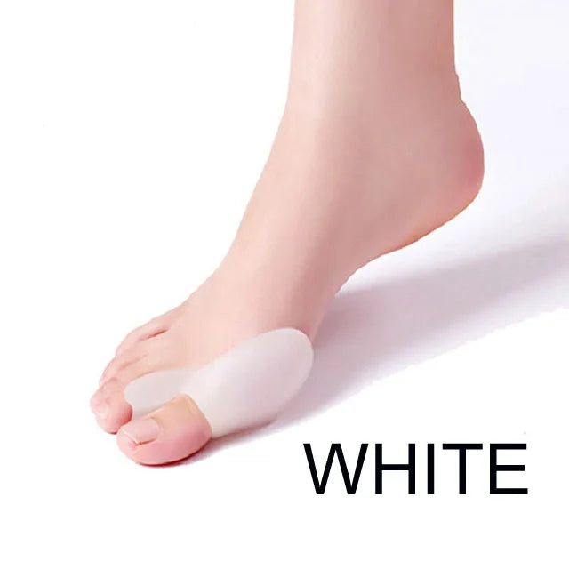 2pcs=1pair Silicone Two Hole Toe Separator Gel Foot Finger Protector Bunion Orthopedic Hallux Valgus Guard Straightener Pedicure.