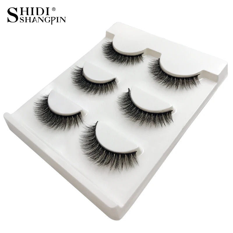 3 Pairs natural false eyelashes thick makeup real 3d mink lashes soft eyelash extension fake eye lashes long mink eyelashes 3d.