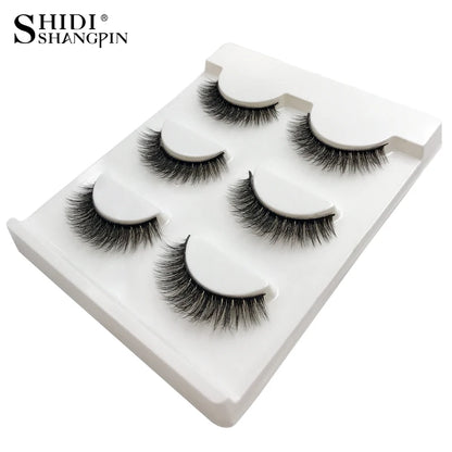 3 Pairs natural false eyelashes thick makeup real 3d mink lashes soft eyelash extension fake eye lashes long mink eyelashes 3d.