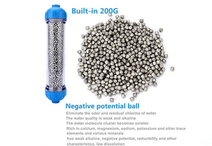 T33 Housing DIY Fill Shell With Filter Cartridge Alkaline balls/Maifan Stone/activated carbon/Resin/KDF for Aquarium purifier