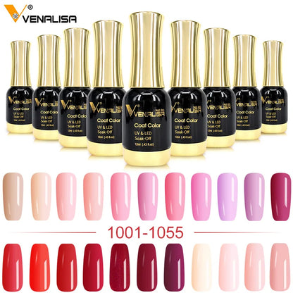 15ml VENALISA Gel Nail Polish Highly Pigmented Full Coverage Nail Gel Lacquer Semi Permanent Beauty Matt Top Coat Gel Varnish