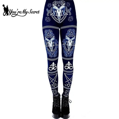 [You're My Secret] 2021 New Animal Printed Leggings Gothic Horse Women Fashion Sexy Ankle Pants Fitness Workout Leggin 4 Colors.