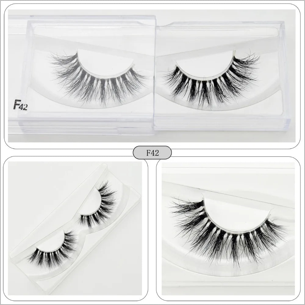 Mink Eyelashes Hand Made Crisscross False Eyelashes Cruelty Free Dramatic 3D Mink Lashes Long Lasting Faux Cils for Makeup Tools.