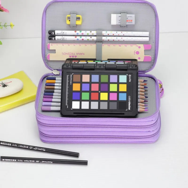 Federmäppchen mit 36/48/72 Löchern zum Zeichnen, Malen, Kunstmarkierungsstifte, multifunktional, große Kapazität, für Schule, Schreibwaren, Tasche.