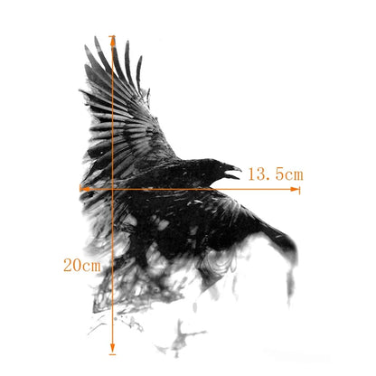 Black Raven Temporary Waterproof Tattoos Sticker Harajuku henna Tattoo Women  Animal Tattoo Crow Temporary tatoo men.