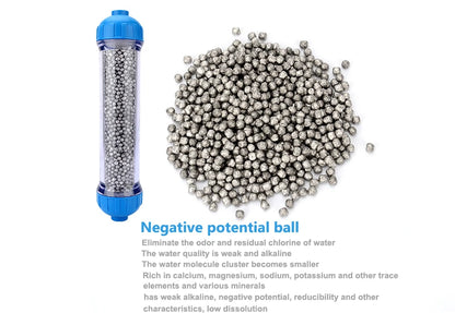 T33 Housing DIY Fill Shell With Filter Cartridge Alkaline balls/Maifan Stone/activated carbon/Resin/KDF for Aquarium purifier.