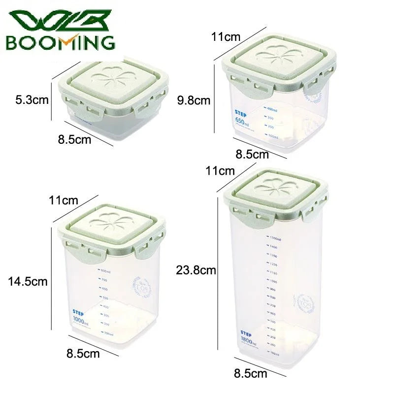 WBBOOMING Healthy Plastic Box Food Storage Box Storage Tank Airtight Plastic Containers Sealed Cans For Coarse Cereals Grains.