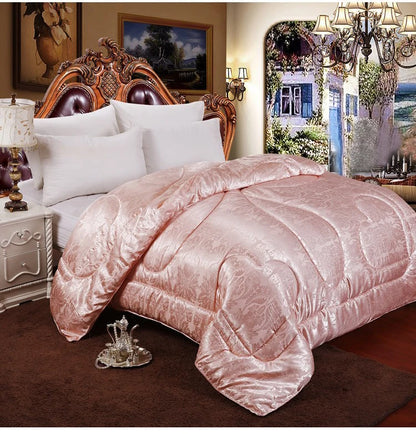New Natural/Mulberry Luxury Silk Comforter Duvet Hand-made Twin Queen King Full size Blanket Quilt jacquard Bedding in Filler.