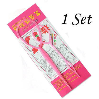 Plastic Hair Loop Styling Tool Magic Topsy Tail Hair Braid Ponytail Styling Clip Bun Maker For Girls Hairstyles.