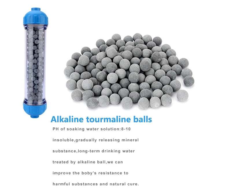 T33 Housing DIY Fill Shell With Filter Cartridge Alkaline balls/Maifan Stone/activated carbon/Resin/KDF for Aquarium purifier.
