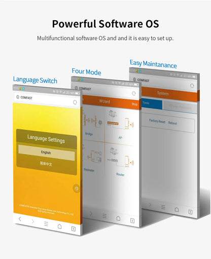 COMFAST 5.8G 900Mbps Outdoor CPE WiFi Router 1-11KM long range Extender High Power WI-FI Wireless Bridge AP/Repeater/Amplifier.