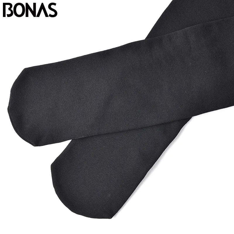 BONAS Women Plus Size Winter Tights High Elastic Velvet Warm Pantyhose Sexy Keep Warm Legins Female High Quality Warm Tights