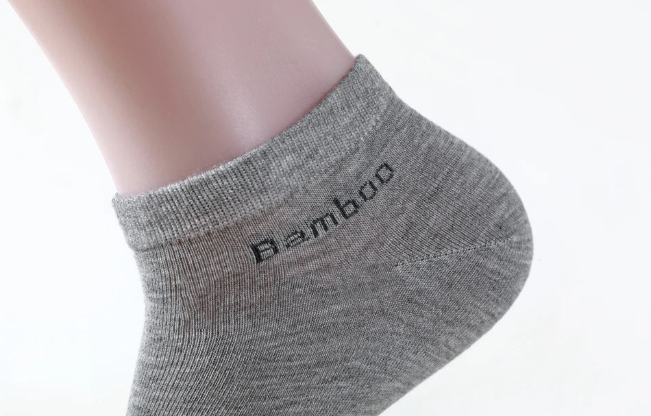 10 Pairs / Pack Men's Bamboo Fiber Socks Short High Quality New Casual Breatheable Anti-Bacterial Man Ankle Socks Men.