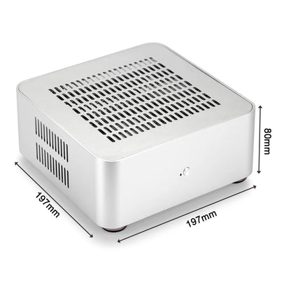 RGEEK L80S All Aluminum Chassis Small Desktop Computer Case PSU HTPC Mini-ITX PC Houses With Power Supply.