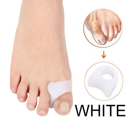 2pcs=1pair Silicone Toe Corrector Gel Protector Finger Separator Orthopedic Products Hallux Valgus Pedicure Foot Care Hammer