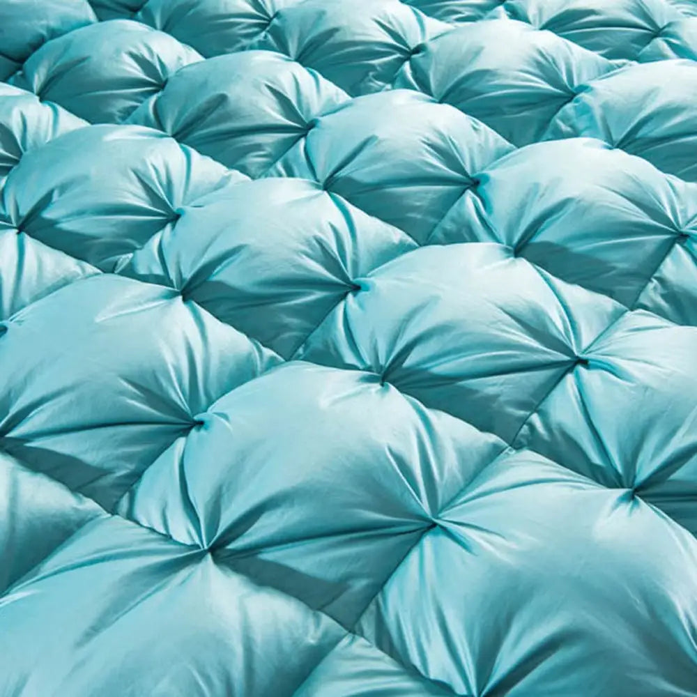 3D Luxury Quilted 100% High Rank Goose Down Duvet Quilt King Queen Full Size Comforter Winter Thick Blanket Solid Color.