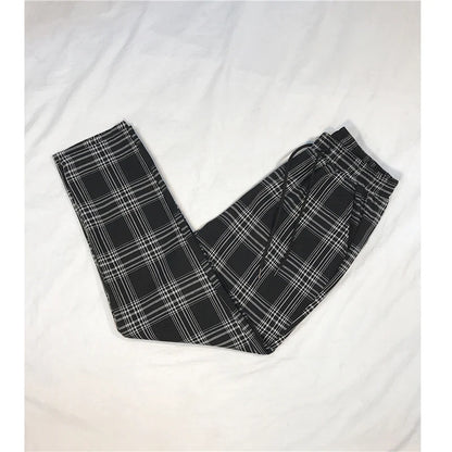 LAPPSTER Frauen Streetwear Plaid Hosen 2020 Harajuku Hohe Taille Jogger Koreanische Stil Jogginghose Damen Herbst Hosen Plus Größe