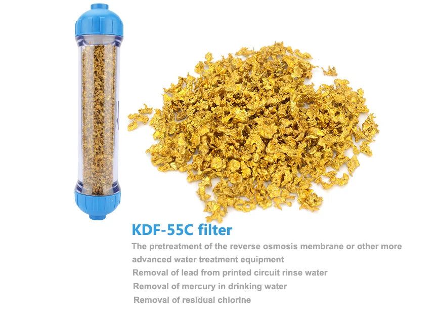 T33 Housing DIY Fill Shell With Filter Cartridge Alkaline balls/Maifan Stone/activated carbon/Resin/KDF for Aquarium purifier.