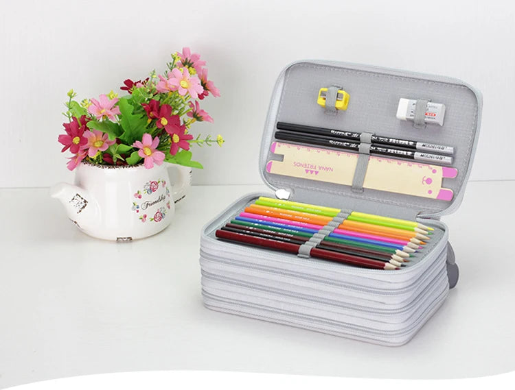 Federmäppchen mit 36/48/72 Löchern zum Zeichnen, Malen, Kunstmarkierungsstifte, multifunktional, große Kapazität, für Schule, Schreibwaren, Tasche