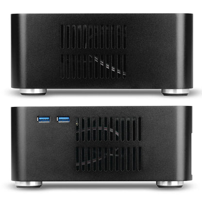 RGEEK L80S All Aluminum Chassis Small Desktop Computer Case PSU HTPC Mini-ITX PC Houses With Power Supply.