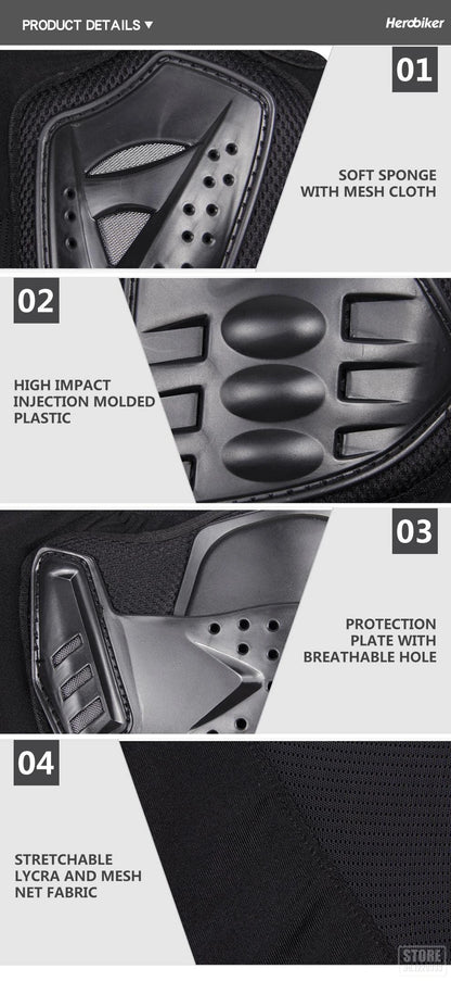 5XL Motorcycle Jackets Men's Full Body Armor Protection Jackets Motocross Enduro Racing Moto Protective Equipment Clothes