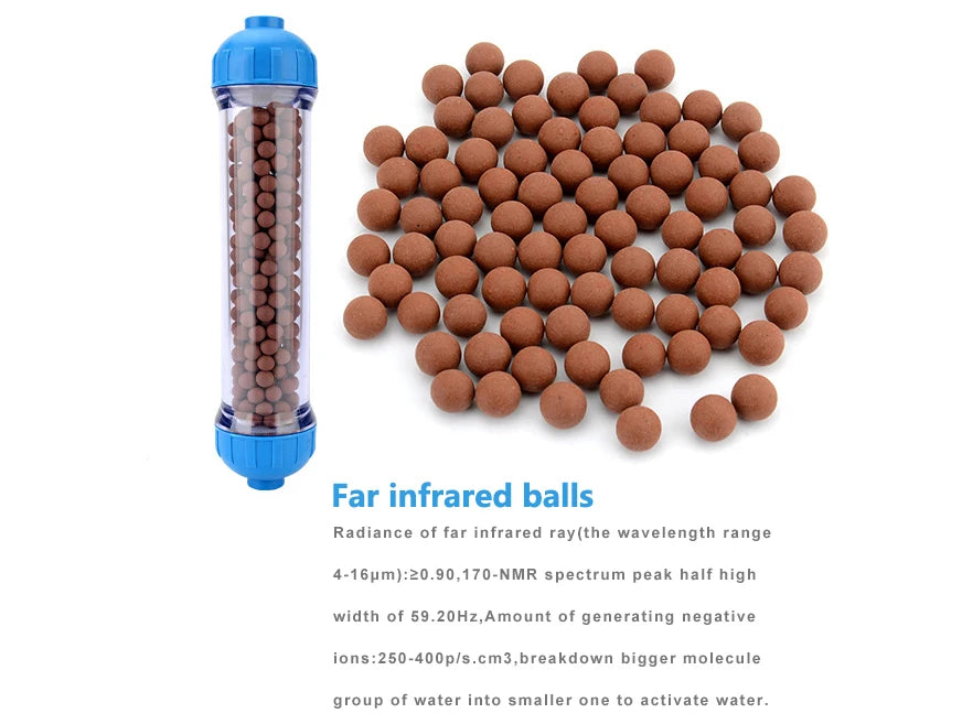T33 Housing DIY Fill Shell With Filter Cartridge Alkaline balls/Maifan Stone/activated carbon/Resin/KDF for Aquarium purifier.