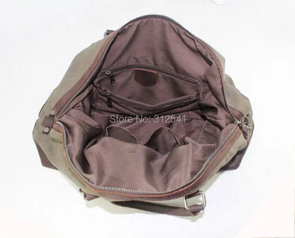 Vintage military Leinwand Leder männer reisetaschen Tragen auf Gepäck taschen Männer Duffel taschen reise tote große wochenende Tasche Übernachtung