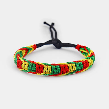 5pcs Mixed Rasta Friendship Bracelet WRISTBAND Cotton Silk Reggae Jamaica Surfer Boho.