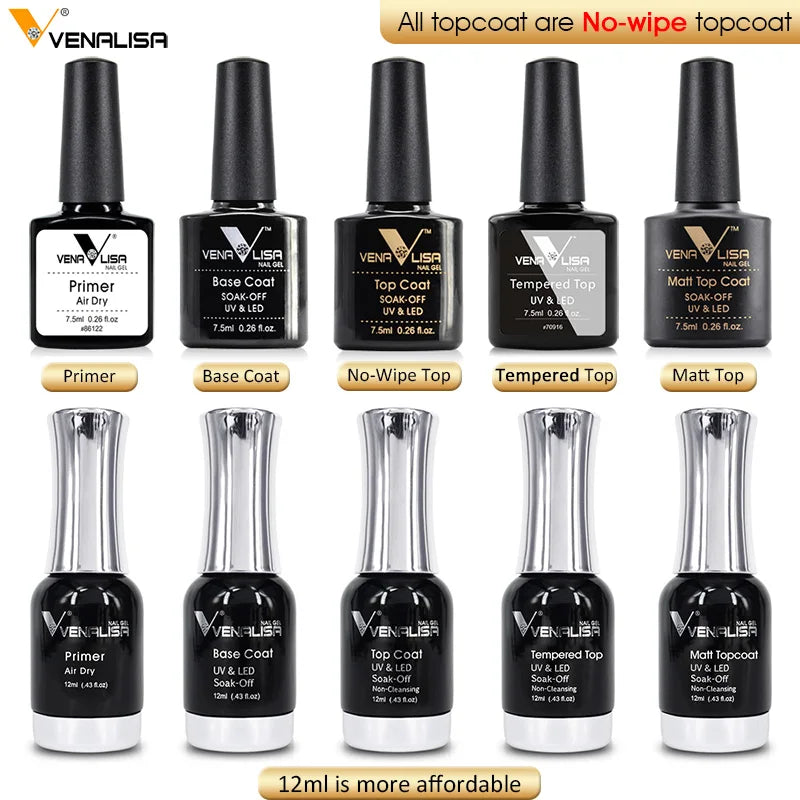 VENALISA Factory Water Based Primer Gel Non-Need Lamp Fast Dry Anastomosis No Acid Primer Gel Base Coat Color Nail Gel Polish.