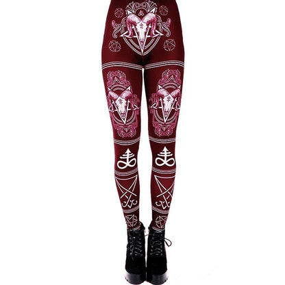 [You're My Secret] 2021 New Animal Printed Leggings Gothic Horse Women Fashion Sexy Ankle Pants Fitness Workout Leggin 4 Colors.