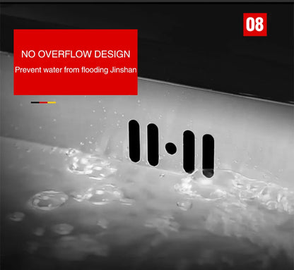 Kitchen sink lead-free handmade brushed 304 stainless steel 3mm thickness single bowl large size kitchen sink